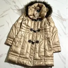【3way✨】23区 ダッフル ダウンコート ファー シャンパンゴールド 38