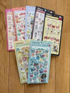サンリオキャラクターシール　ハローキティなど　7パックセット