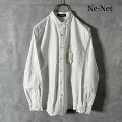 Ne-net 鍵 モチーフ デザイン 白 コットン OX BDシャツ N389のサムネイル