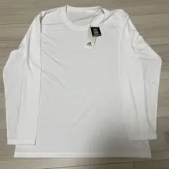 adidas DRY機能付き 長袖Tシャツ ホワイト