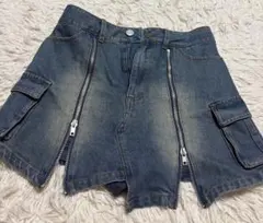 WEGO ジッパー付きデニムショートパンツ