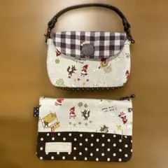 ポシェット＆ポーチセット 赤ずきんちゃん柄布製