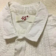 45* rpm綿 100％ ホワイト 長袖シャツ チュニック　1