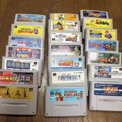 【動作未確認】スーパーファミコン　ゲームソフト　21点　マリオカート　ドンキー