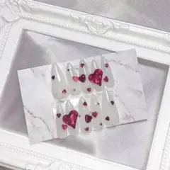 量産型ネイル ガーリー ちゅるん フレンチ ホンワン オーバル ネイルチップ現品