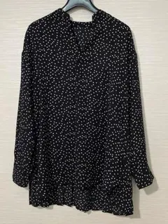 未使用タグ付⭐︎ロペピクニック バックプリーツスキッパードットブラウス