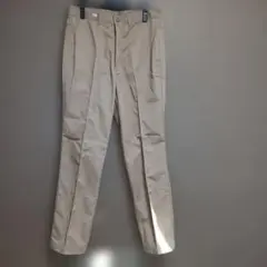 ベージュ スラックス ポリエステル65% 綿35%