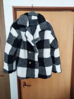 チェック柄フリースジャケット