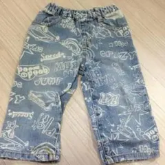 83cm 男の子 デニム ファンキー車柄 Gパン