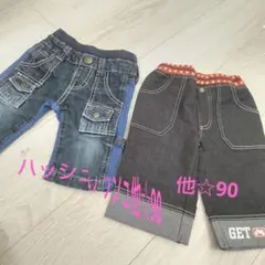 秋冬先取り！男の子90☆ハッシュアッシュ他ハーフパンツセット