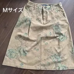 マドモアゼルノンノン　フラワープリント　バラローズ花柄　オリーブ　カーキ　日本製