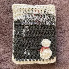 ハンドメイド　ブックカバー　文庫本サイズ　編み物　北欧