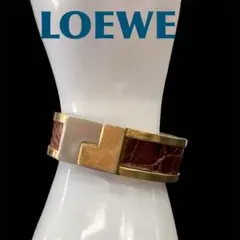 ★LOEWE★レザー&メタルコンビ★レディースバングル★ヴィンテージ【ロエベ】のサムネイル
