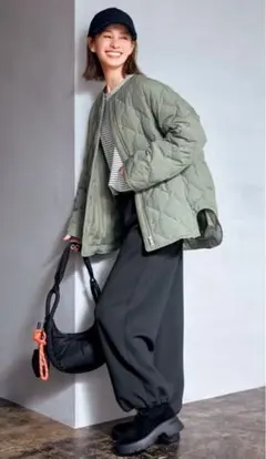 新品未使用タグ付き今期UNFILO ×TAIONコラボ キルティングブルゾン