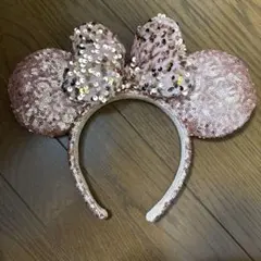 ミニーマウス風スパンコールカチューシャ