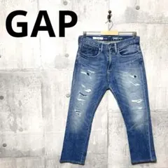 GAP ギャップ メンズ スリムストレートダメージデニム ダメージジーンズのサムネイル