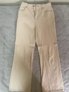 ストレートデニム ホワイト sサイズ