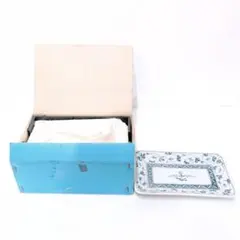 ​【未使用】愛陶 染付 長皿 5枚セット 角皿 焼物皿 刺身皿 和食器 箱付きのサムネイル