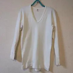 昭和　ホワイト Vネック アンダーシャツ 8-9才