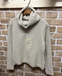 トラサルディ　ベージュ ハイネック ニットセーター