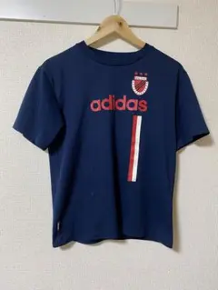 adidas ネイビー ストライプ Tシャツ