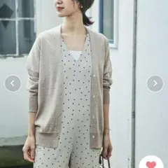 doors リネンVネックカーディガン