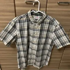 コンバース チェック柄 半袖シャツ ボタンダウン