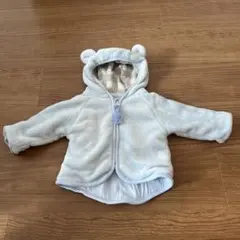 ベビー ボア アウター ボアコート パーカー 水色