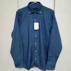 新品未使用Garçon Wave ダークブルー ドレスシャツ サイズ4（LL）