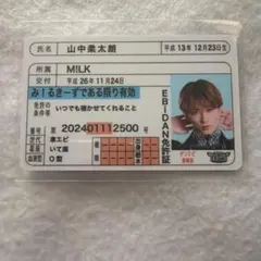 吉田仁人 M!LK EBiDAN ダンエビ 免許証 - メルカリ