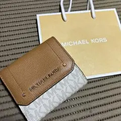 MICHAEL KORS 三つ折り財布、ショッパー付き