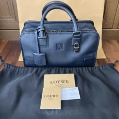 【美品】LOEWE ロエベ アマソナ28 ネイビー 保存袋・購入時カード付きのサムネイル