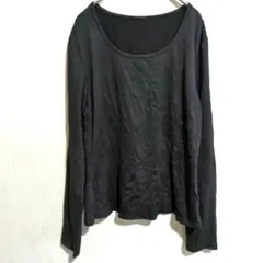 海外古着✨レディースブラック 長袖 Tシャツ 95%ポリエステル