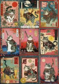 PARADISEパネル生地　和柄　猫柄