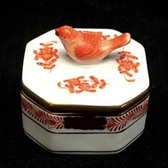 アウガルテン AUGARTEN ボンボニエール 勿忘草 金彩 蓋付き小物入れ