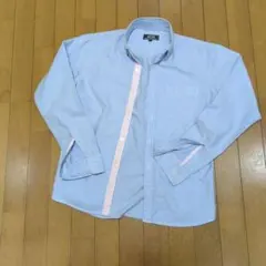 BEAMS 水色✕ピンクライン ボタンダウンシャツのサムネイル