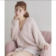 ワンアフターアナザーナイスクラップ あざとモテフェザーロングカーディガン