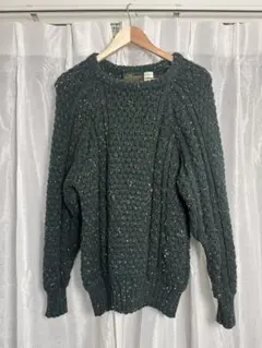 vintage アイルランド製 DONEGAL ウール アラン ニット セーター