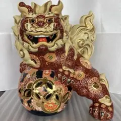 Toshi様専用 唐獅子 九谷焼 置物 魔除け 狛犬 玉獅子 縁起物 特大