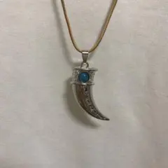 メンズ　ターコイズ　シルバー　ネックレス　本革