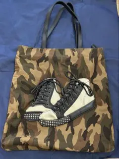 トートバッグ　迷彩　大きめ alfajill