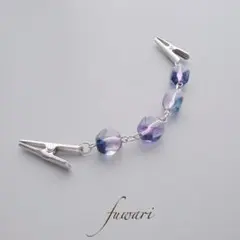 藤色ストールクリップ　　羽織留め　UV対策　ショール　ストール　母の日