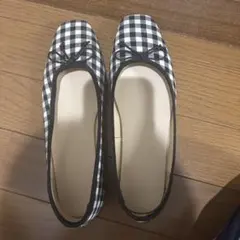 GU ギンガムチェックバレエシューズ