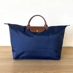 極美品✨希少ロンシャン 大容量 プリアージュ ネイビー ボストン
