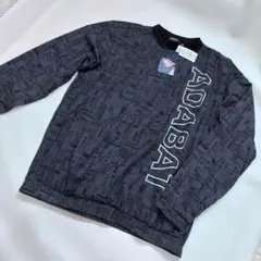 【新品】adabat アダバット ゴルフウェア 総柄 撥水プルオーバーブラックL