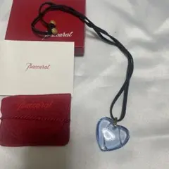 Baccarat 青色ハート型ネックレス綺麗