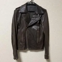 ブラウン ダブルライダース レザージャケット