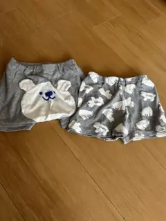 クマデザインパンツ2枚セット