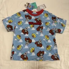 【新品】トイストーリー ウッディ 総柄 Tシャツ ベビー キッズ ブルー　90
