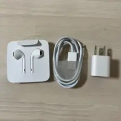 【未使用】iPhone イヤホン＋充電ケーブルセット